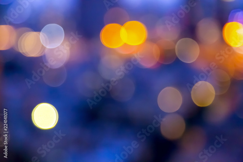 Urban lights bokeh image, defocused city lights © EnginKorkmaz