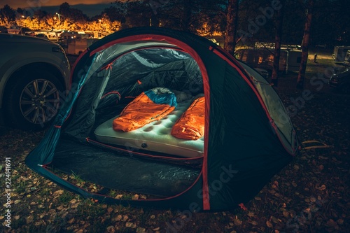 Illuminated Tent on Campsite