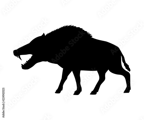 Entelodon silhouette extinct mammal animal