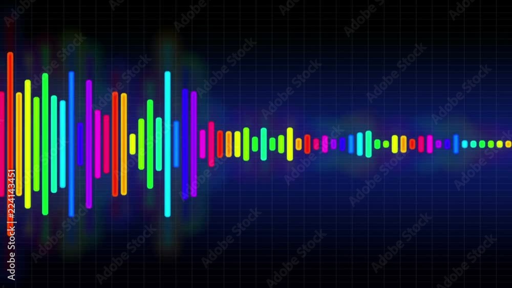 Audio spectrum simulation, high-tech waveform Audio spectrum simulation, high-tech waveform
