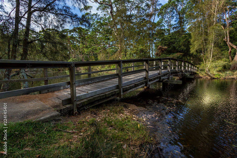 Curved bridge in South Durras