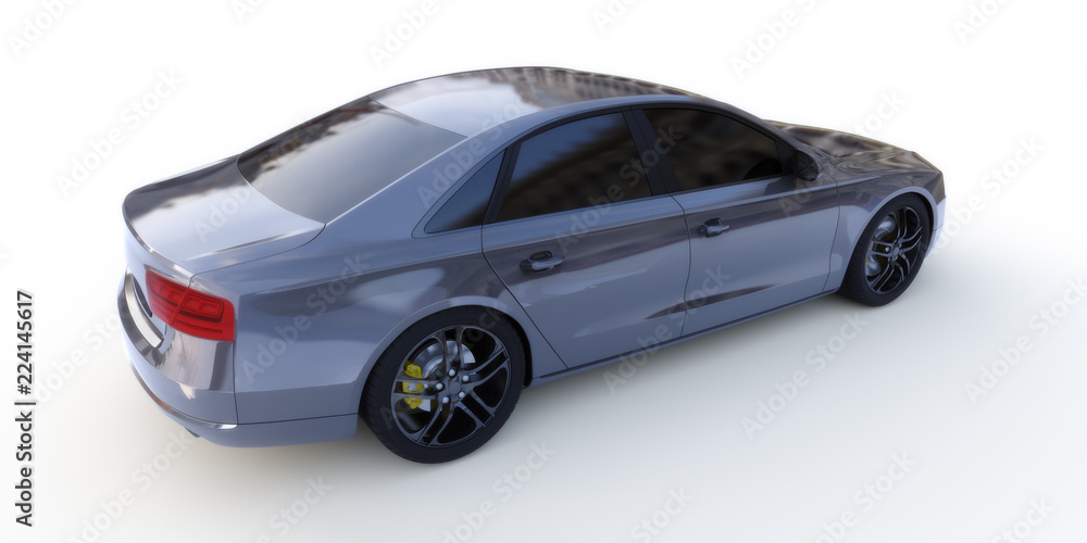 3d rendered illustration of a black car