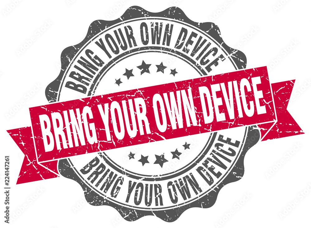 Fototapeta premium bring your own device stamp. sign. seal