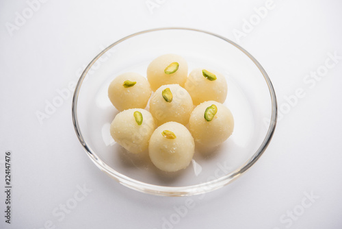 Wallpaper Mural Indian Rasgulla or dry Rosogulla dessert/sweet served in a bowl. selective focus Torontodigital.ca