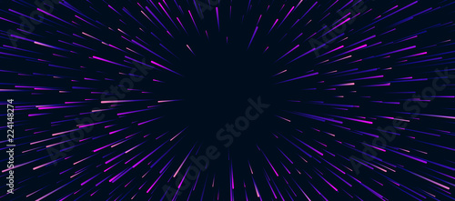 Abstract purple festive banner with firework.