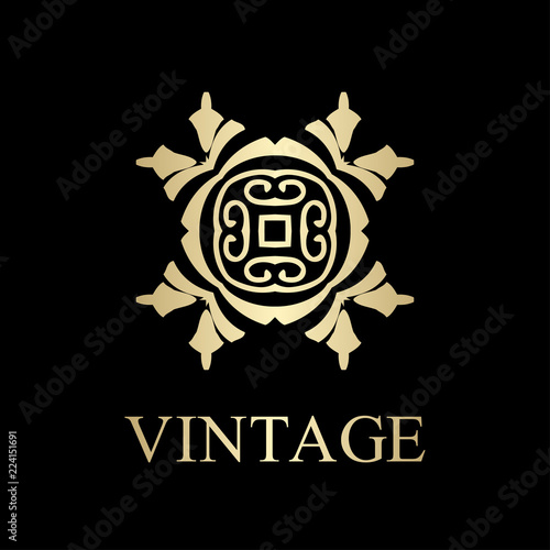 Vintage ornamental logo
