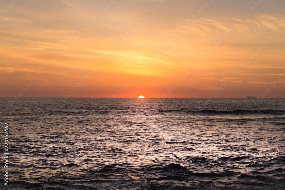 seaside sundown background