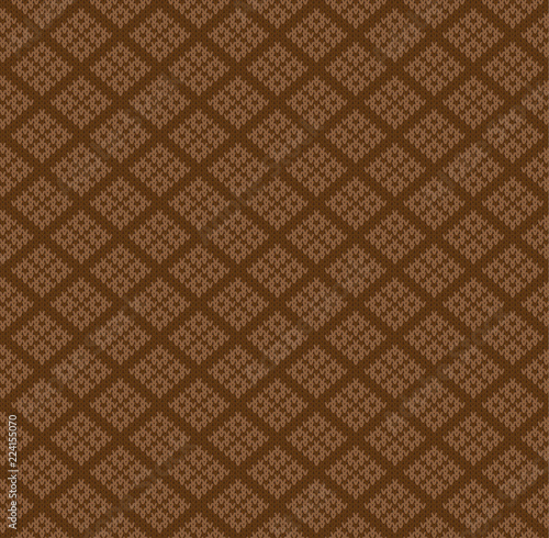 vector knitting seamless background: geometric pattern