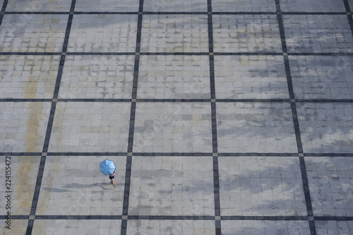 Girl with umbrella photo