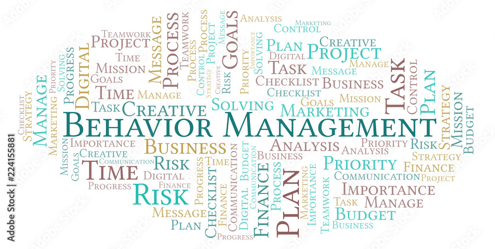 Obraz premium Behavior Management word cloud, made with text only.
