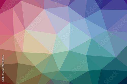 Illustration of blue polygonal beautiful multicolor background.
