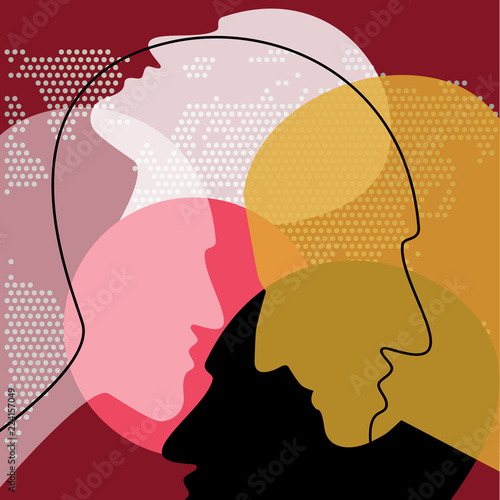People in discussion. Vector ilustration.