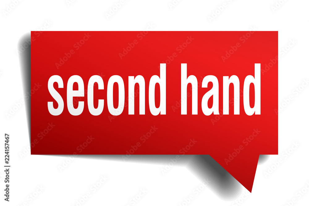 second hand red 3d speech bubble second hand red 3d speech bubble