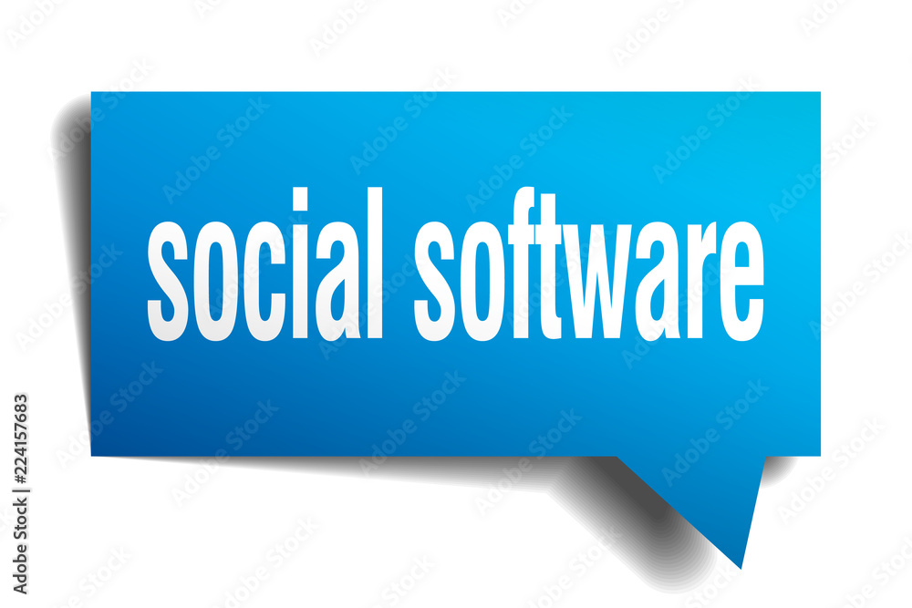 social software blue 3d speech bubble social software blue 3d speech bubble