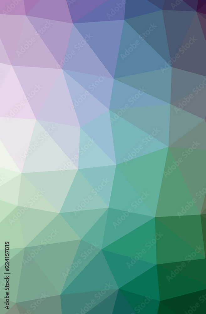 Fototapeta premium Illustration of abstract low poly blue vertical background.