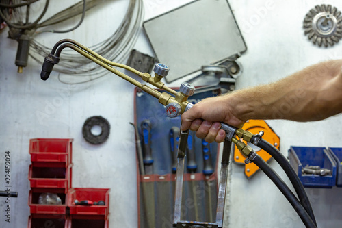 argon arc welding, Inert gas shielded arc welding in a Workshop