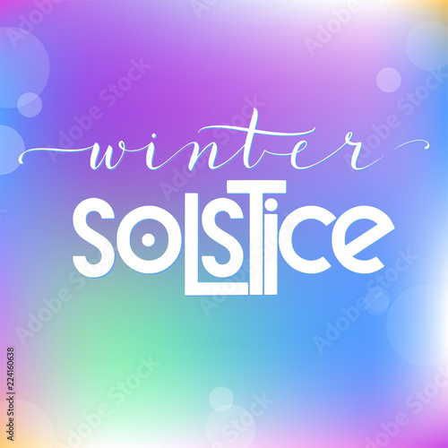 Winter solstice lettering. Elements for invitations, posters, greeting cards