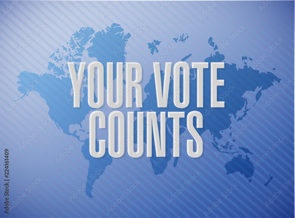 Your vote counts message concept