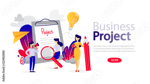 Business project horizontal banner for your website.