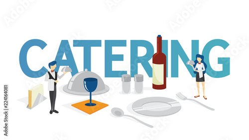 Catering concept. Idea of food service at hotel