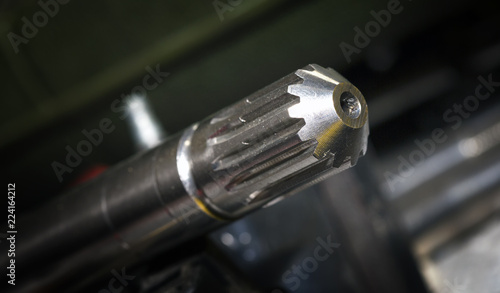 Splined connection on shaf