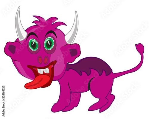 Cartoon of the crock on white background is insulated