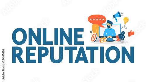 Online reputation management concept. Building relationship with people