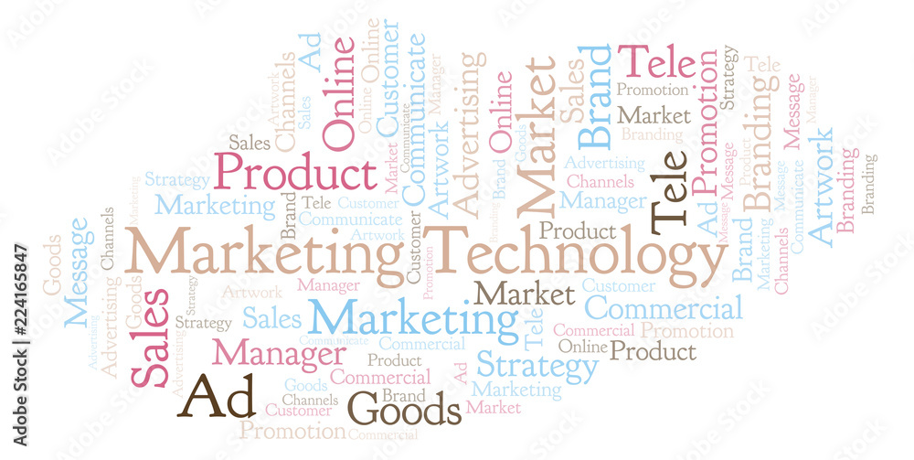 Fototapeta premium Word cloud with text Marketing Technology.