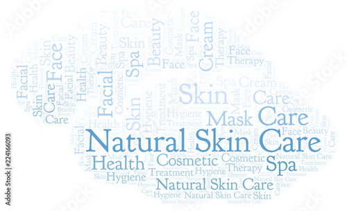 Natural Skin Care word cloud.