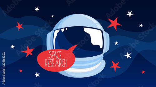 Space research and travel in galaxy concept