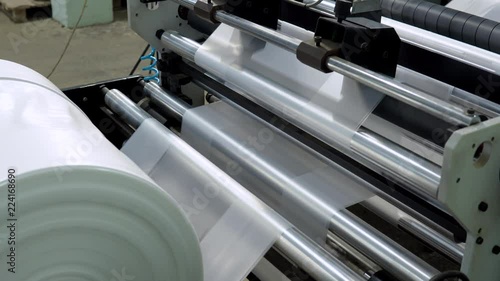 line for the production of polyethylene or polypropylene bags