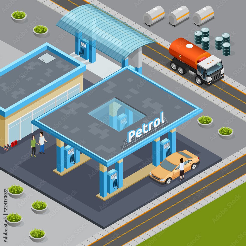 Oil Isometric Composition Oil Isometric Composition