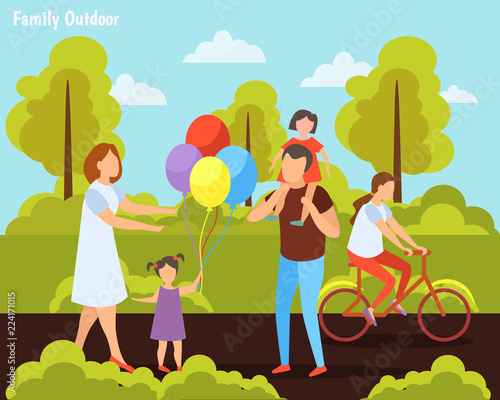 Family Outdoor Orthogonal Composition 