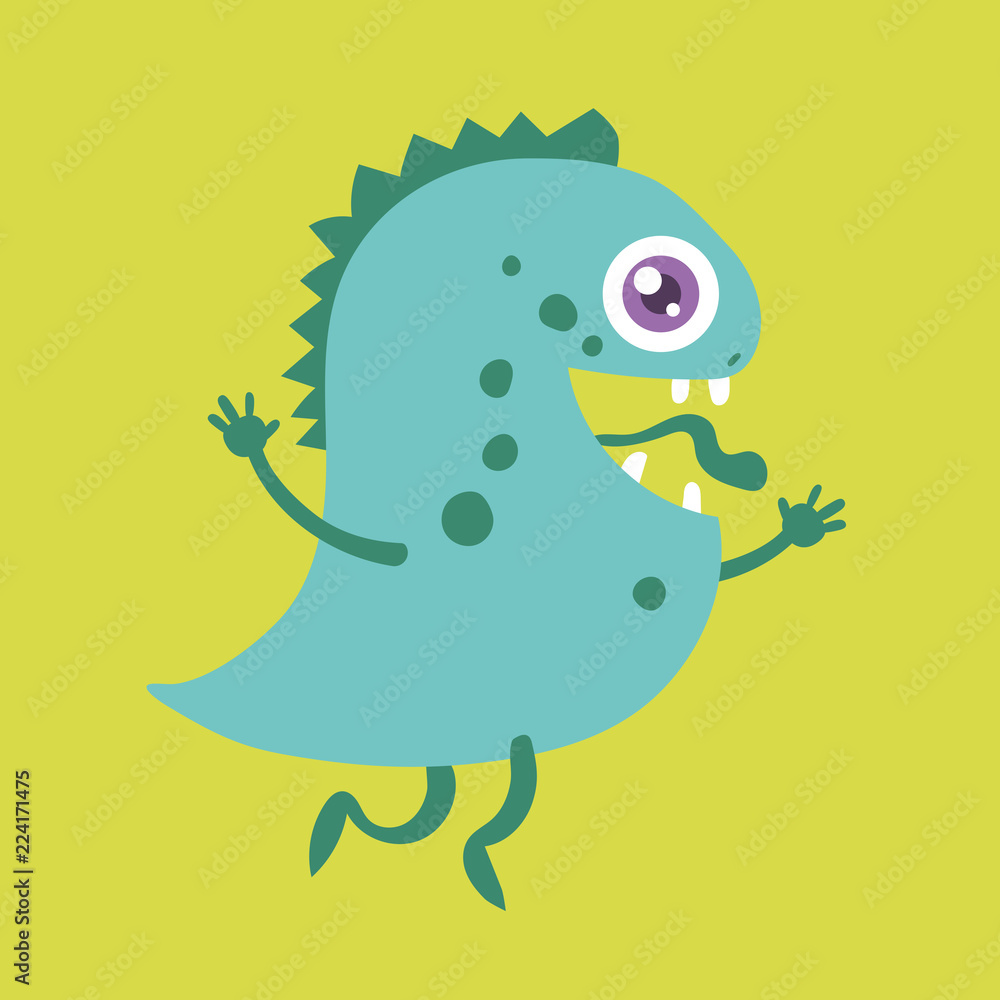 Fototapeta premium Cute monster cartoon character 004