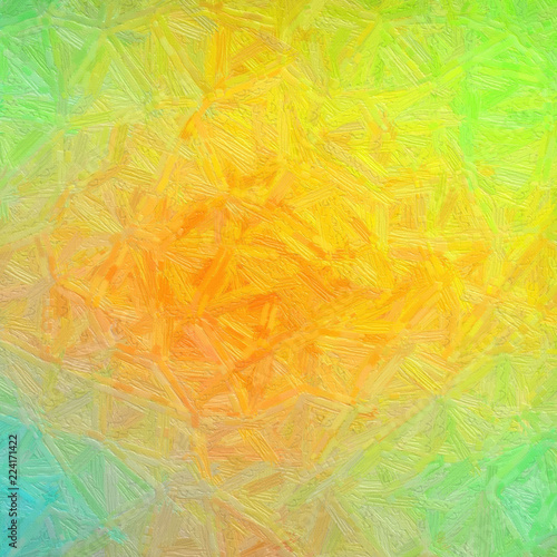 Abstract illustration of Square green orange blue and red Oil Paint with bristie brush background, digitally generated. photo