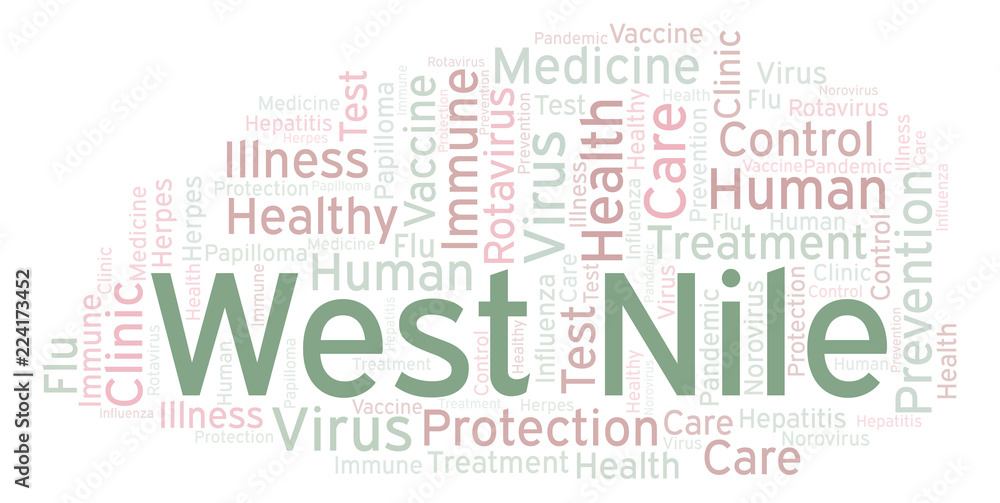 Fototapeta premium West Nile word cloud, made with text only.