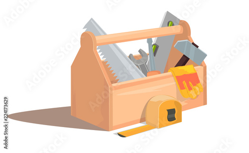 Toolbox with tools