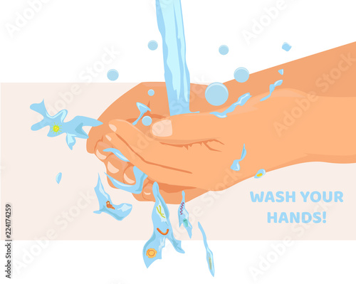 Washing hands removes bacteria