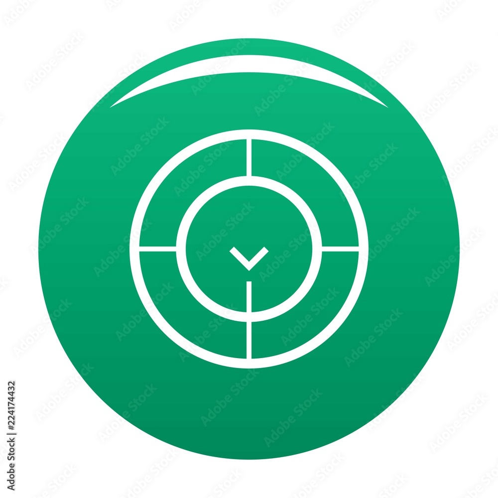 Check of radar icon. Simple illustration of check of radar vector icon for any design green Check of radar icon. Simple illustration of check of radar vector icon for any design green