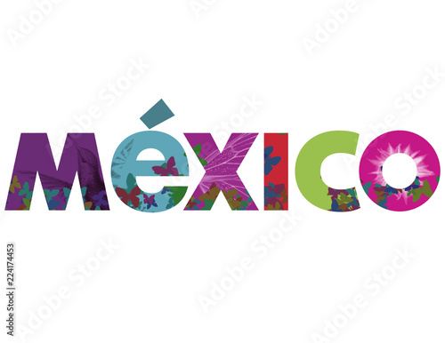 México con letras llamativas photo
