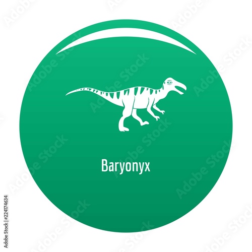 Baryonyx icon. Simple illustration of baryonyx vector icon for any design green