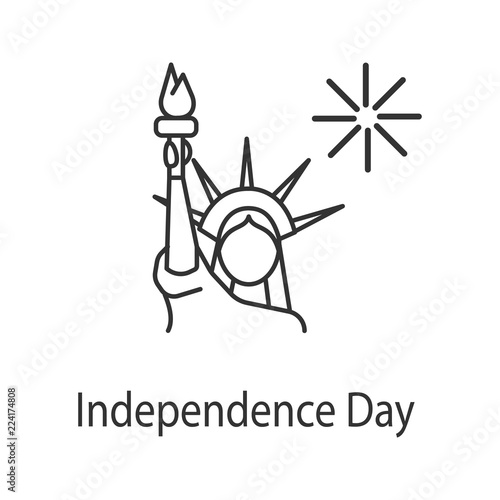 The Statue of Liberty linear icon