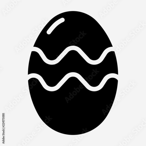 Glyph Easter egg  pixel perfect vector icon