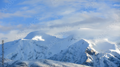 mountains in winter