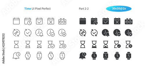 Time UI Pixel Perfect Well-crafted Vector Thin Line And Solid Icons 30 2x Grid for Web Graphics and Apps. Simple Minimal Pictogram Part 2-2