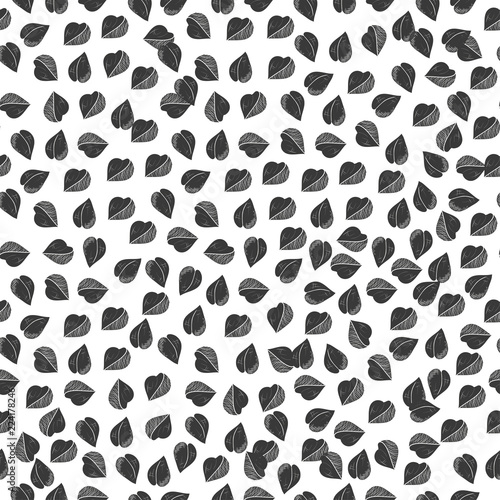 Buckwheat. Grain, seed. Background, wallpaper, seamless. Black s