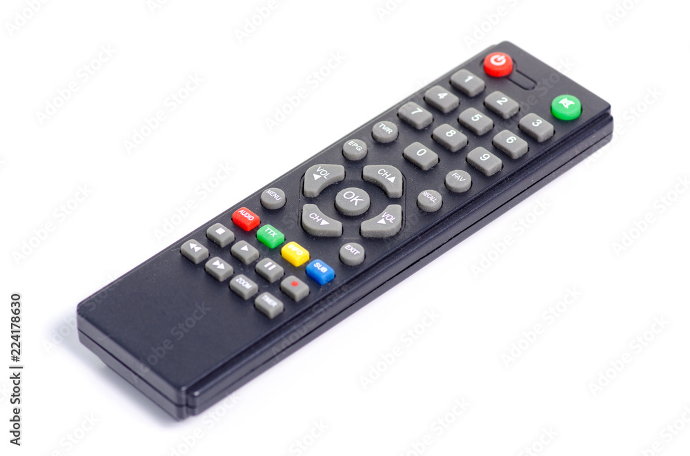 Remote tv equipment on a white background isolation Remote tv equipment on a white background isolation