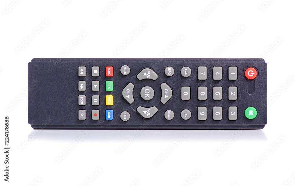 Remote tv equipment on a white background isolation Remote tv equipment on a white background isolation