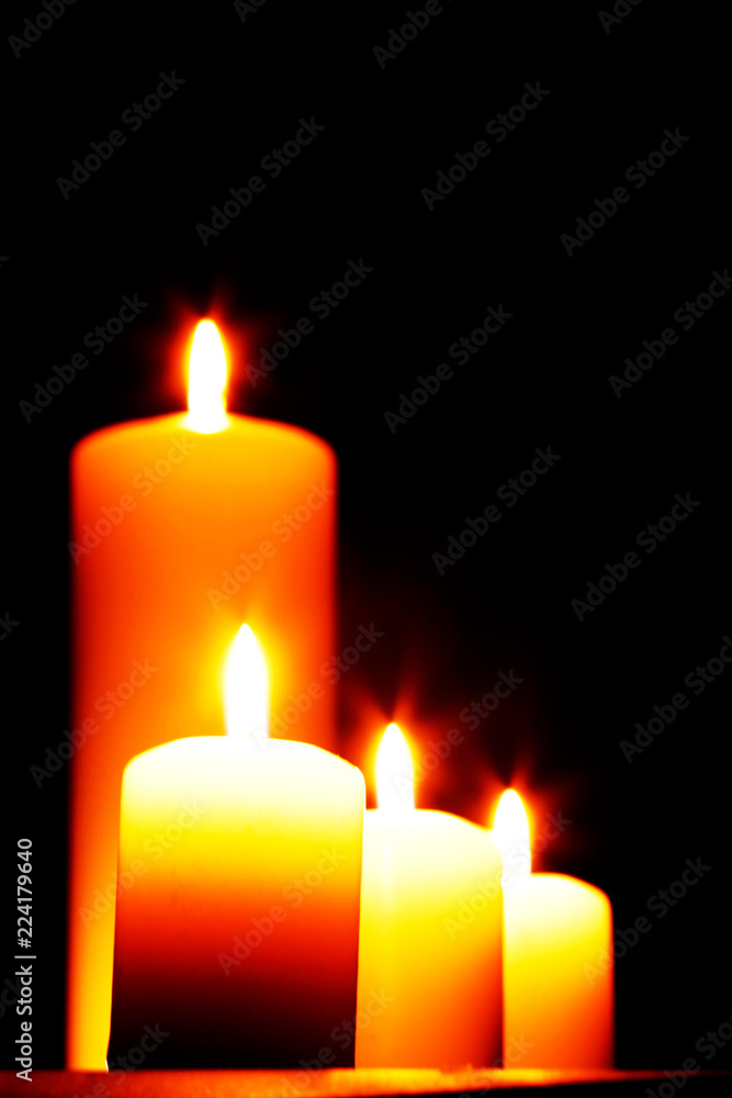 Candles isolated on black background Candles isolated on black background