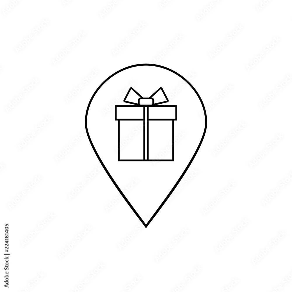 Gift box line icon, outline vector sign, linear style pictogram isolated on white. Present symbol, logo illustration. Editable stroke. Pixel perfect Gift box line icon, outline vector sign, linear style pictogram isolated on white. Present symbol, logo illustration. Editable stroke. Pixel perfect